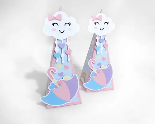 Caixa Pirâmide Chuva de Amor