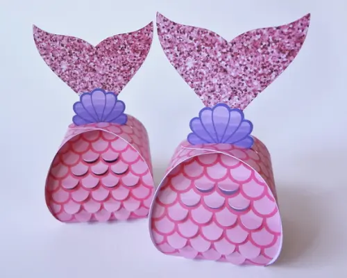 Caixa Sereia Porta Bombom Rosa