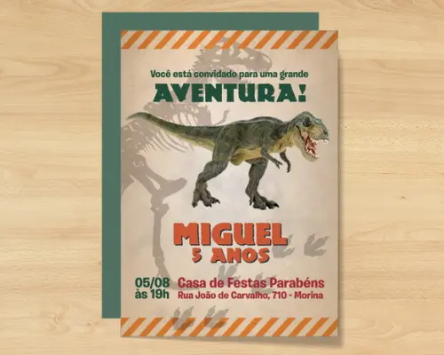 Convite Virtual Dinossauro