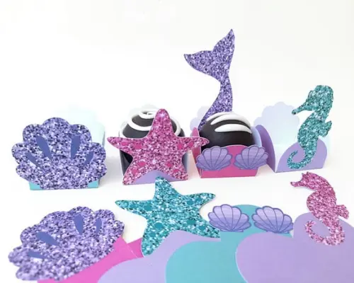 Forminha Sereia Cores - Pacote 7 un