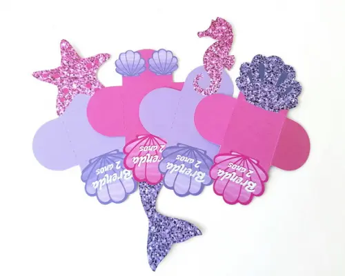 Forminha Sereia Rosa - Pacote 7 un
