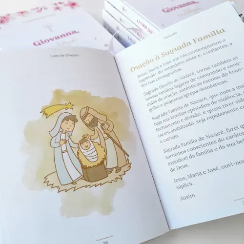Lembrancinha Batizado Livro de Orações Cerejeira
