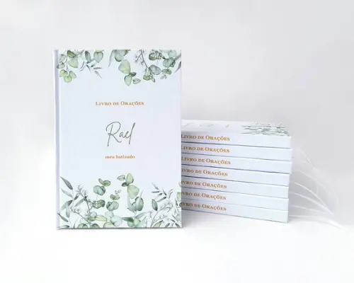 Livro de Orações Batizado Capa Dura Botânico