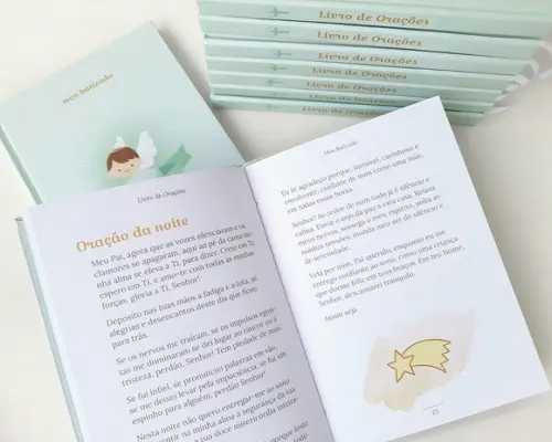 Livro de Orações Batizado Eucaristia Lembrancinha
