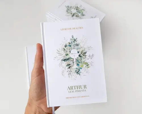 Livro de Orações Eucaristia Lembrancinha Capa Personalizada
