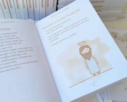 Livro de Orações Capa de Tecido Lembrancinha Batizado