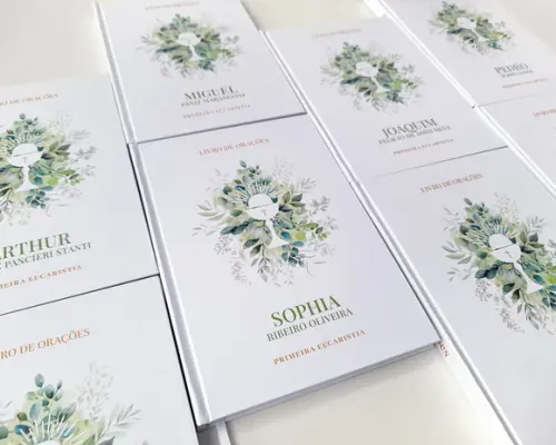 Livro de Orações Eucaristia Lembrancinha Capa Personalizada