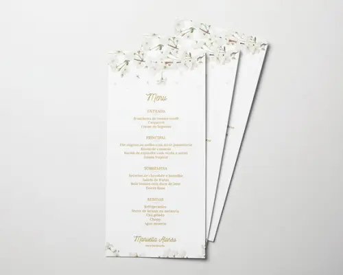 Menu Batizado Cerejeira Branca