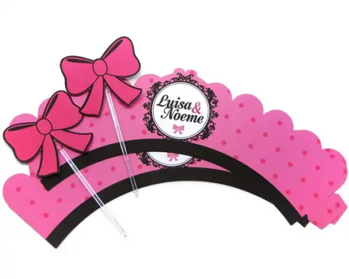 Saia e Topper Cupcake Paris