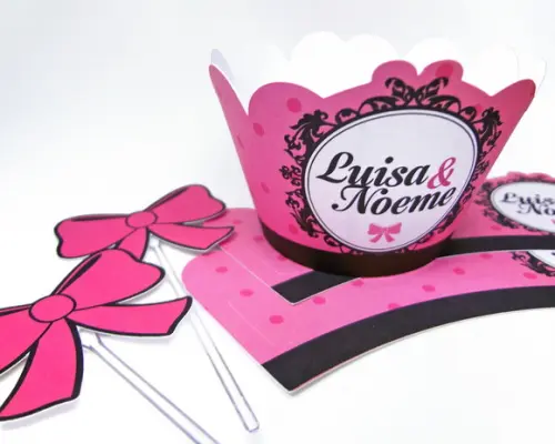 Saia e Topper Cupcake Paris