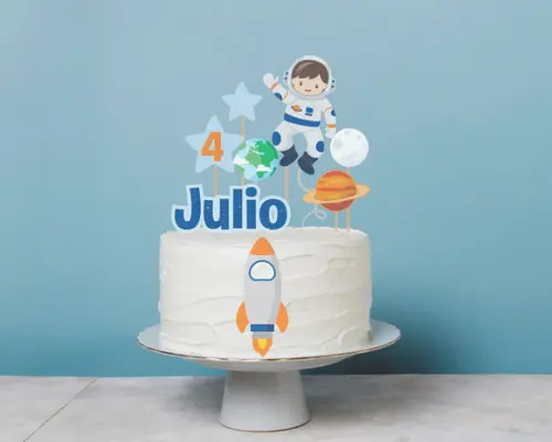 Topo de Bolo Astronauta