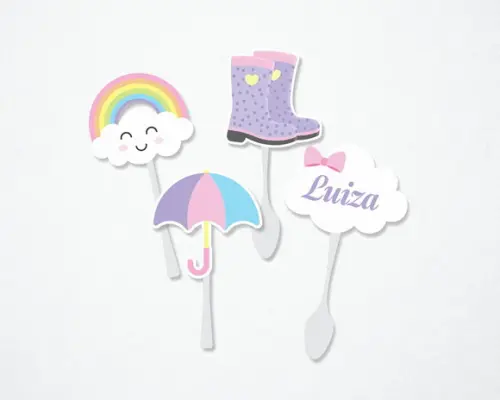 Topper Chuva de Amor - Pacote 30 un