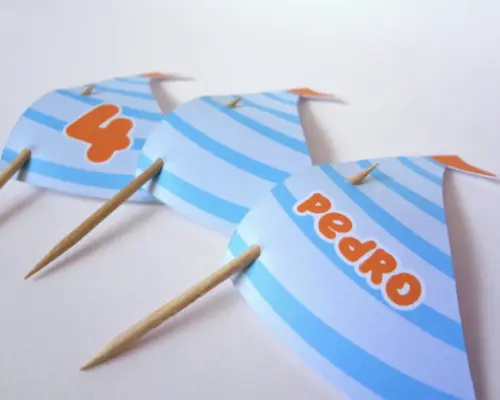 Topper Vela Barco - Pacote 30 un