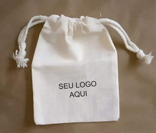 Saquinho 10x15 em Algodão Crú Liso ou Estampado