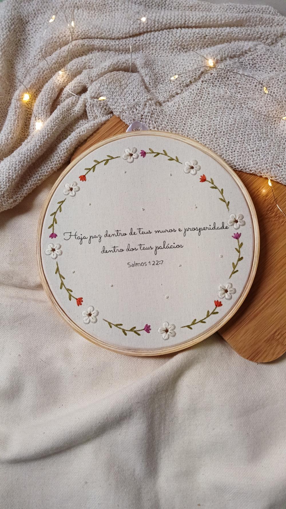 Quadro Bordado salmos