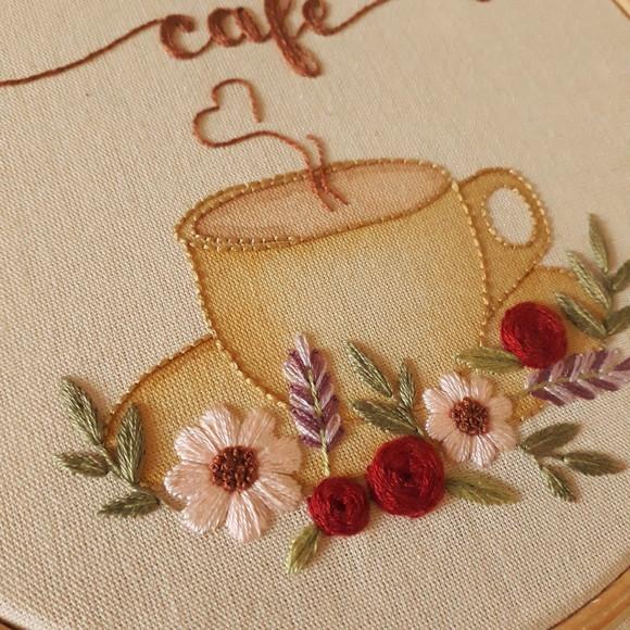 Cantinho do Café - Quadro Bordado