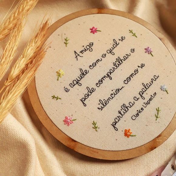 Clarice Lispector (amigo) - Quadro Bordado