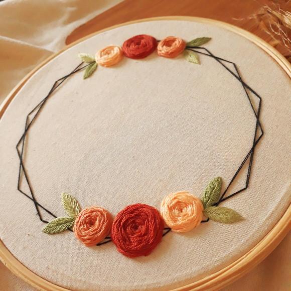 Porta-aliança Personalizável - Floral Terroso