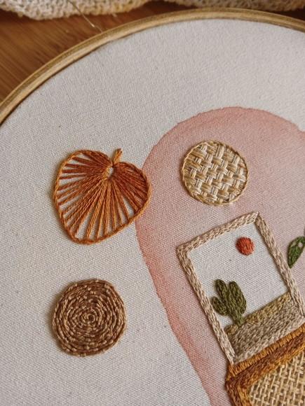 Quadro Bordado - Casa Boho