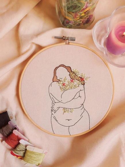 Quadro Bordado - Flowers Yourself