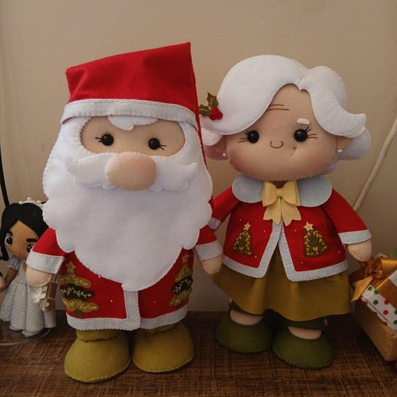 Sr Noel e Sra Noel - Feito a Mão