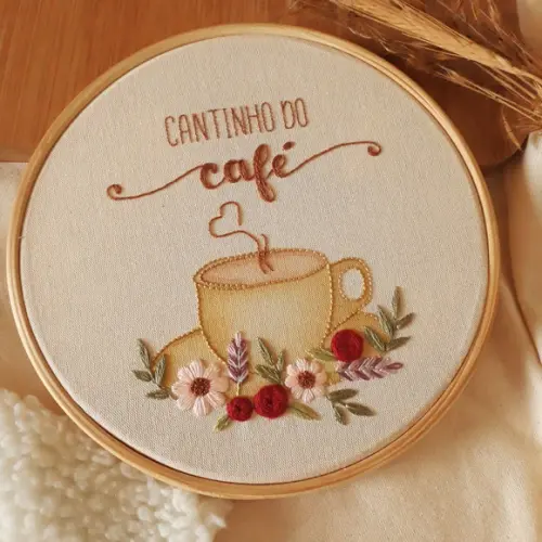 Cantinho do Café - Quadro Bordado