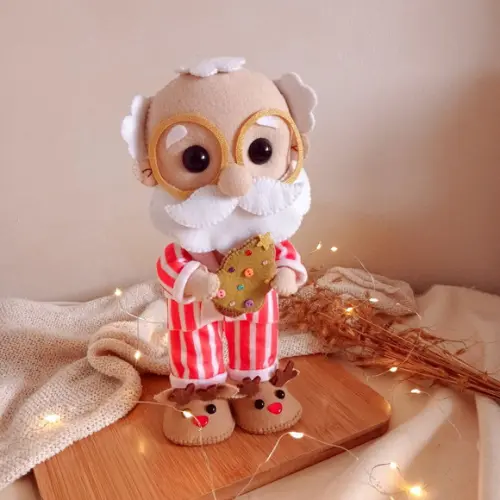 Papai Noel de Pijama - Feito a Mão