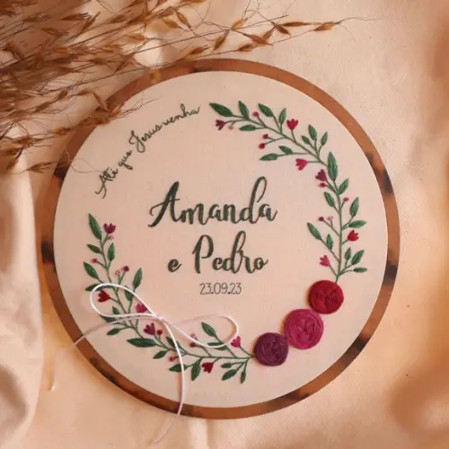 Porta Aliança Floral