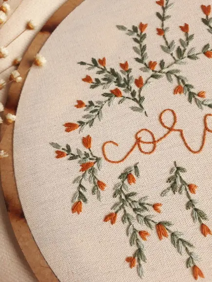 Quadro Bordado - Coragem