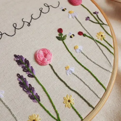Quadro Bordado - Florescer