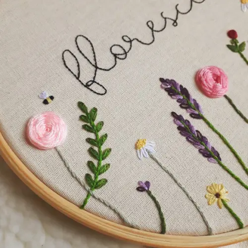 Quadro Bordado - Florescer