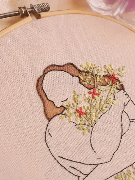 Quadro Bordado - Flowers Yourself