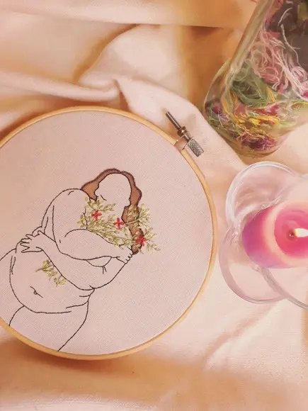 Quadro Bordado - Flowers Yourself