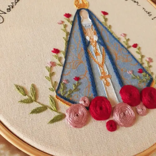 Quadro Bordado - Nossa Senhora Aparecida