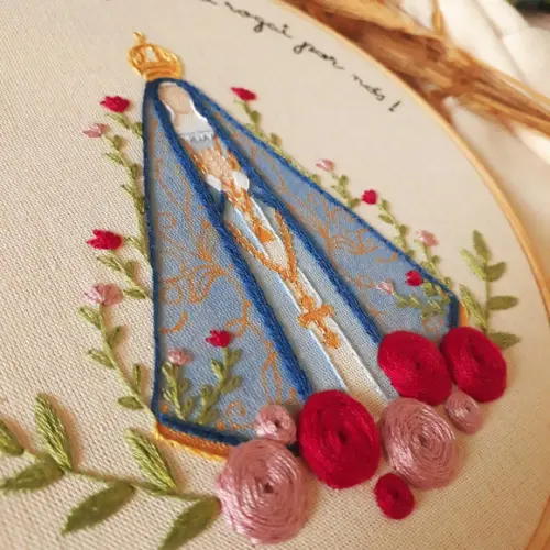 Quadro Bordado - Nossa Senhora Aparecida