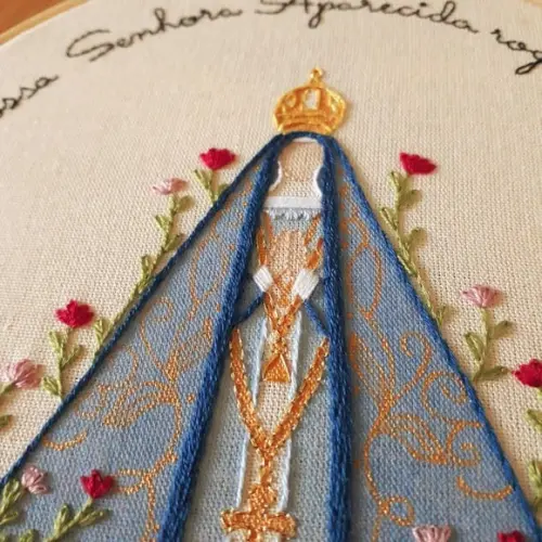 Quadro Bordado - Nossa Senhora Aparecida