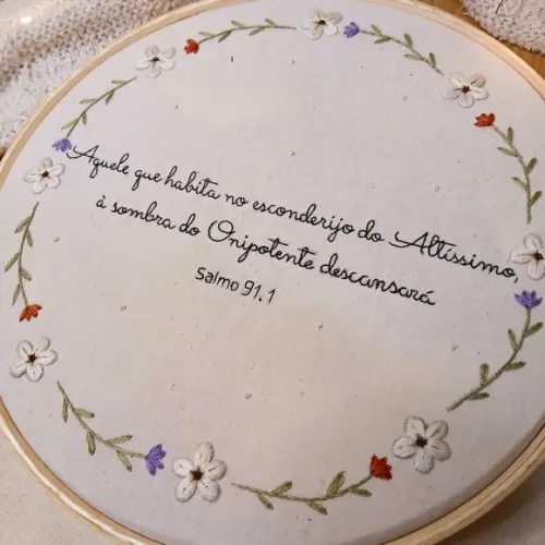 Quadro Bordado - Salmos