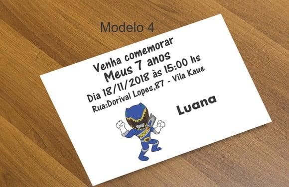 4iconvite 16x11 Cm-power Ranger