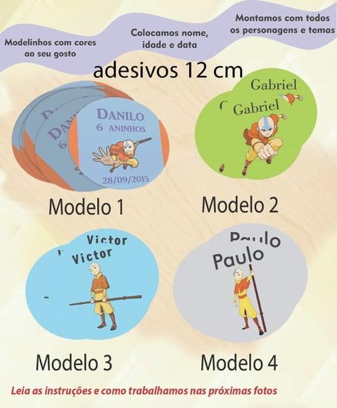 Adesivo 12 Cm-avatar Aang
