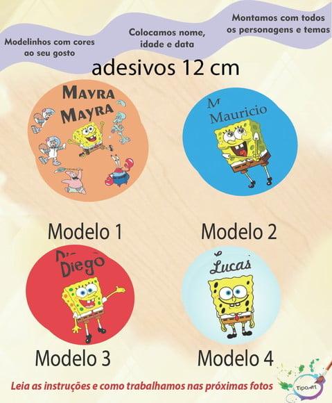 Adesivo 12 Cm-bob Esponja