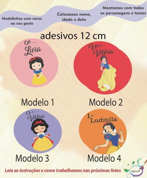 Adesivo 12 Cm-branca de Neve