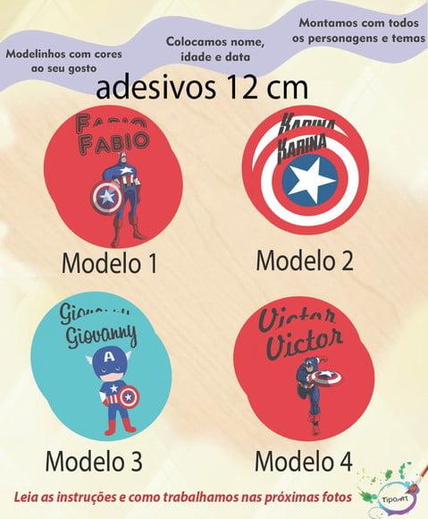 Adesivo 12 Cm-capitão America
