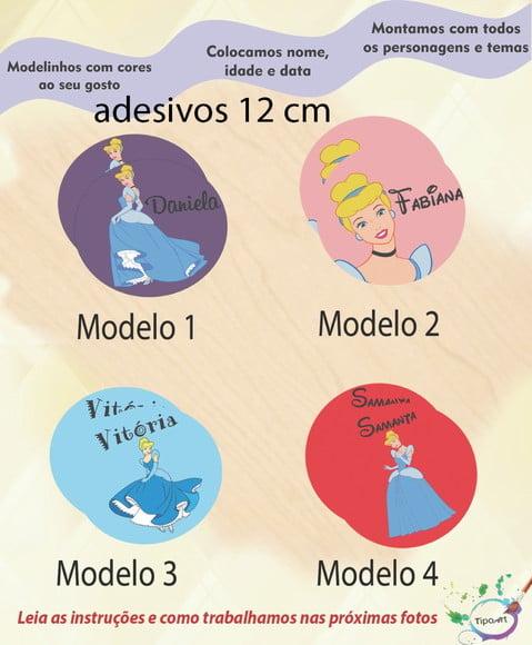 Adesivo 12 Cm-cinderela