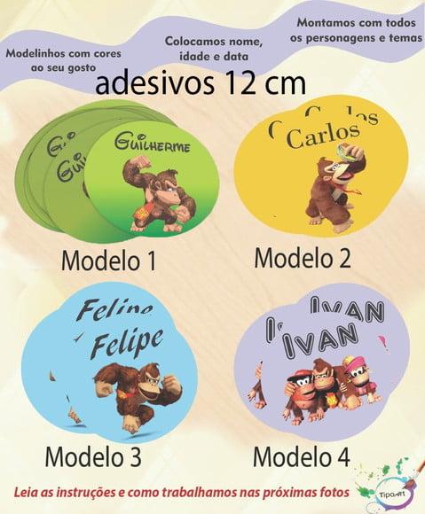 Adesivo 12 Cm-donkey Kong