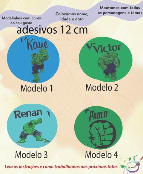 Adesivo 12 Cm-hulk