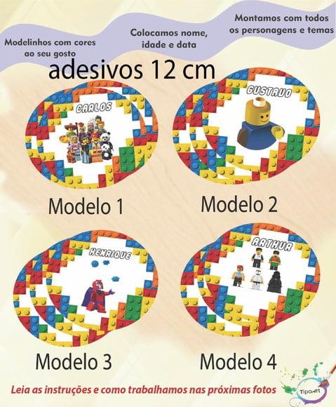 Adesivo 12 Cm-lego