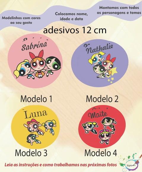 Adesivo 12 Cm-menina Super Poderosas