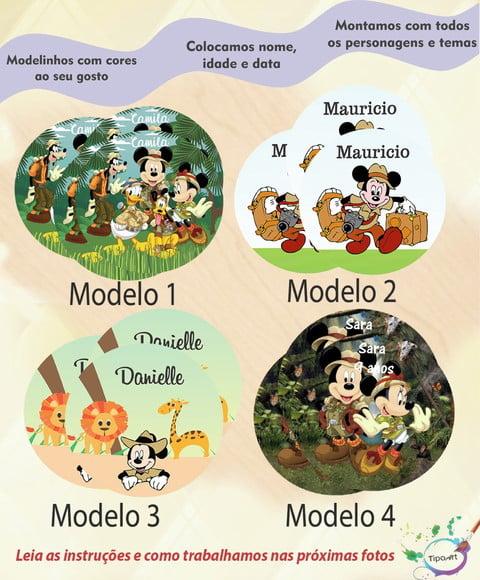 Adesivo 12 Cm-mickey Safari