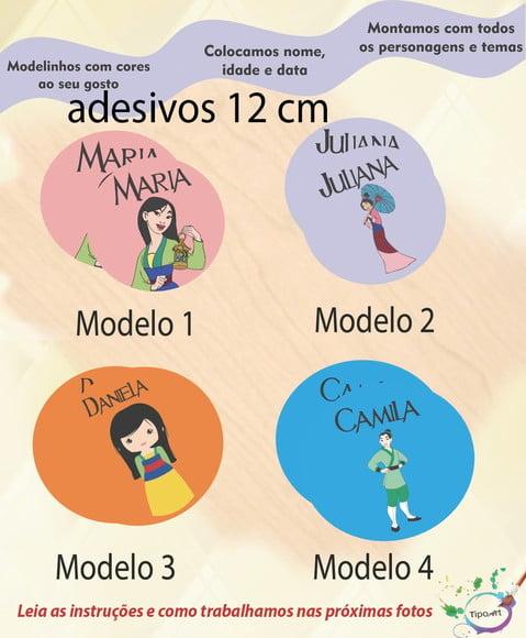 Adesivo 12 Cm-mulan