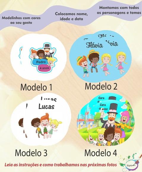 Adesivo 12 Cm-mundo Bita